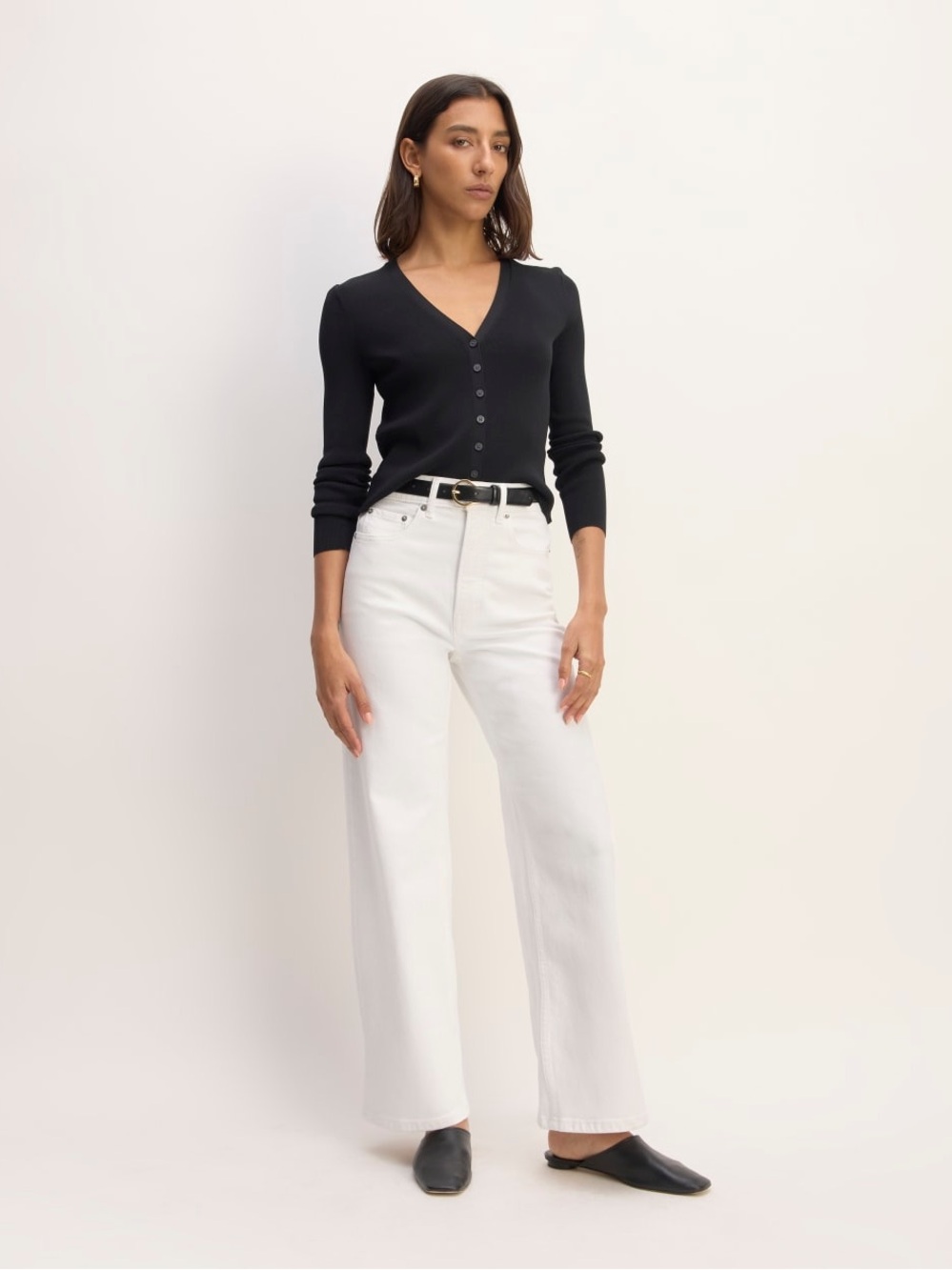 EVERLANE THE WAY HIGH SAILOR JEANS IN WHITE 29
